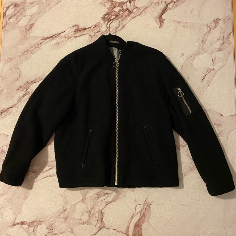 knit bomber jacket